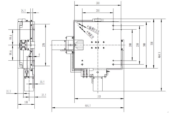 PT-XY170高精密螺桿電動(dòng)XY整體平移臺 臺面尺寸300*300 行程170m