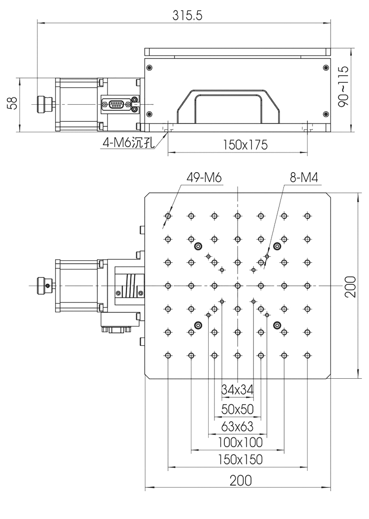 精密型升降臺(tái)電控垂直升降臺(tái)Z軸高低調(diào)節(jié)滑臺(tái)位移調(diào)節(jié)